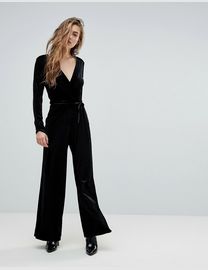 Miss selfridge velvet playsuit on sale