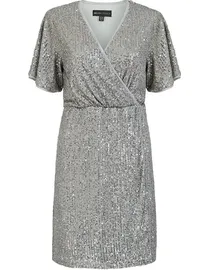 Shop House Of Fraser Women s Silver Sequin Dresses up to 50 Off DealDoodle