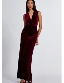 Debenhams red velvet dress best sale