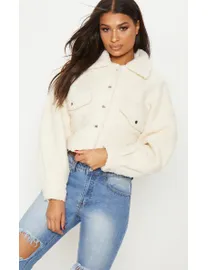 Black cropped cord oversized trucker jacket best sale