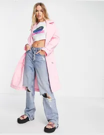 Shop Bershka Women s Double Breasted Coats up to 30 Off DealDoodle