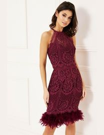 Shop Lipsy Women s Feather Dresses DealDoodle