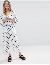 Shop Monki Women s Polka Dot Jumpsuits up to 50 Off DealDoodle