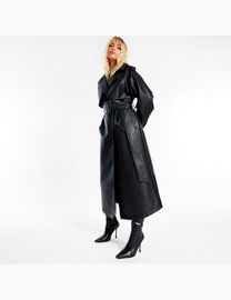 Shop Missguided Women s Black Trench Coats up to 50 Off DealDoodle