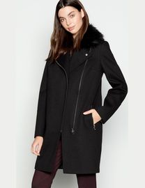 Principles black fur coat best sale