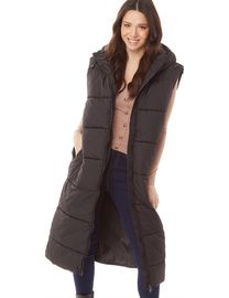 Brave soul everett mid padded coat with hood in shine finish best sale