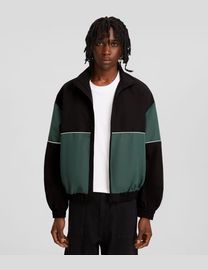 Bershka colour block jacket best sale