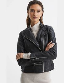 Reiss leather jacket sale deals