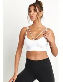 Shop Alo Yoga Womens White Sports Bra up to 50 Off DealDoodle