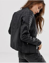 Goosecraft collarless leather jacket best sale