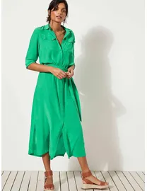 Shop Mint Velvet Women s Green Shirt Dresses up to 60 Off DealDoodle