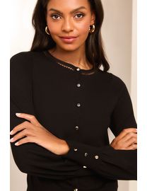 Shop Lipsy Women s Black Cardigans up to 50 Off DealDoodle