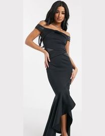 Lipsy black fishtail dress hotsell