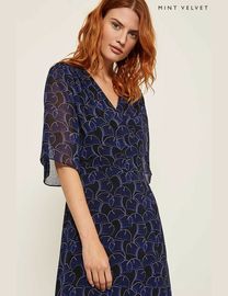 Mint velvet cassie print wrap dress hotsell