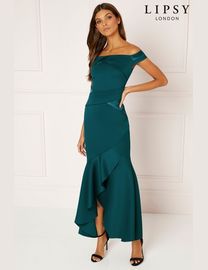 Lipsy halter shops satin panel maxi dress