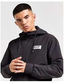 Shop Emporio Armani EA7 Men s Black Hoodies up to 90 Off DealDoodle