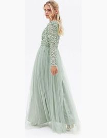 Maya crossback cage embellished maxi dress best sale