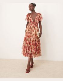 Lace & beads mulan midi best sale