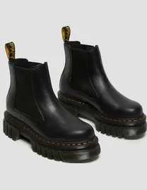 Dr martens 2976 alyson black leather snowgrip flat chelsea boots on sale