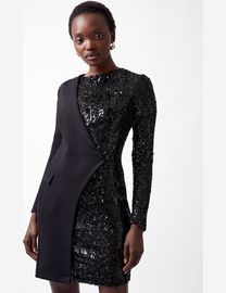 Shop French Connection Women s Black Sequin Dresses up to 80 Off DealDoodle